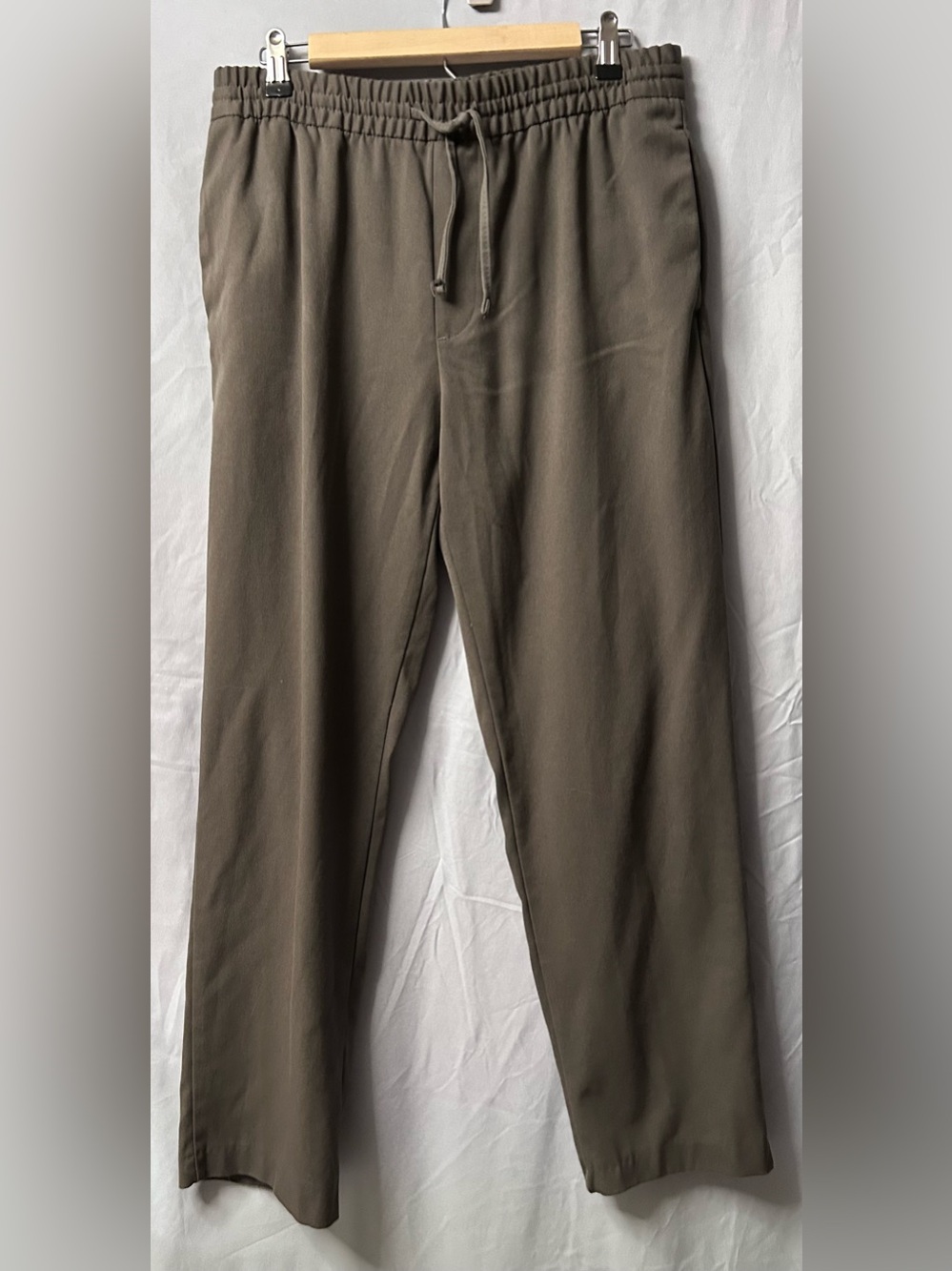 Zara Olive Green Drawstring Track Pants